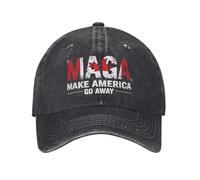PIORUJK Fai Andare Via l'America Maga Berretti da Baseball Vintage Distressed Denim Canada Bandiera Sun cap Unisex Outdoor all Seasons Travel Soft Hat