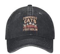 PIORUJK Gatti comunisti di Berlino EST Berretto da Baseball da Indossare Ogni Giorno Stile retrò Amante Cappelli Berretto Regolabile Casquette Cappello da papà