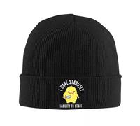 PIORUJK Ho la capacità di stabilità di pugnalare Witty Knitted Caps Berretti da Uomo da Donna Cappello Autunno Inverno Cappelli Caldi