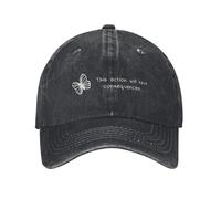 PIORUJK La Vita è strana Gioco Anime Uomini Donne Berretto da Baseball Farfalla Conseguenze Cappello Distressed Cotton cap Classico Regalo All'aperto Snapback