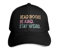 PIORUJK Leggi Libri Sii Gentile Rimani Strano Bibliotecario Lettore Insegnante Amante dei Libri Berretto da Baseball Golf con Cappello Uomo Donna