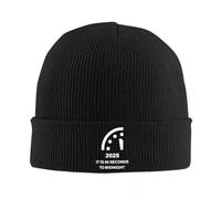 PIORUJK Orologio dell'apocalisse Mancano 89 Secondi alla Mezzanotte 2025 Cappelli Lavorati a Maglia Regali Caldi di qualità Copricapo Uomo Donna Cappelli Lavorati a Maglia