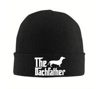 PIORUJK Personalizzato Il Bassotto Padre Skullies Berretti Berretti Fresco Inverno Caldo Cappelli Lavorati A Maglia Adulto Unisex Salsiccia Wiener Cane Bonnet Cappello
