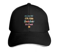 PIORUJK Sono io Ciao Sono l'insegnante Sono io Insegnante Divertente Insegnante Divertente Berretto da Baseball Cappello di Lusso Cappelli da Ragazza da Uomo