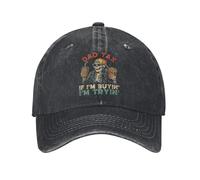 PIORUJK Vintage Dad Tax Se STO Comprando STO Cercando Berretto da Baseball Uomo Donna Distressed Lavato Sun cap Scheletro Festa del papà Outdoor Soft Hat