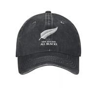 PIORUJK Zealand all Blacks Unisex Cappellini da Baseball Pallone da Rugby Distressed Denim Caps Cappello Classico Allenamenti All'aperto Cappello Snapback