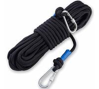 PIOSRTRR Corda Nylon 60M,10mm x 15M,confezione da 4, Fune con Moschettone,Nero