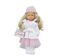 Pioupiou et Merveilles Dimian- Bambolina in Cappotto Bianco - 46 cm - Una bambola che parla, canta e racconta Cenerentola - 100 Parole e 3 canzoni - Accessori per Capelli - Texture Morbida