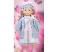 Pioupiou et Merveilles Dimian Bambolina in Cappotto Grigio - 46 cm - Una bambola che parla, canta e racconta Cenerentola - 100 Parole e 3 canzoni - Accessori per Capelli - Texture Morbida