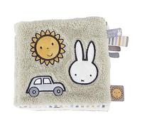 Pioupiou et Merveilles-Miffy-Libro di attività in Tessuto, Dimensioni: 16 x 16, Fluffy di Colore Blu-Verde, stimola i Sensi, sviluppa la coordinazione, Diverse superfici, Morbido, NIJN924