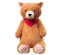 Pioupiou et Merveilles Peluche gigante di fabbricazione francese, XXL, Jazzly Le Grizzly, 100 cm, morbido per bambini, prodotto in Francia, per tutti i bambini, 16646
