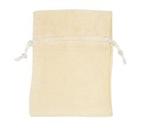 Piovaccari Bustina Portaconfetti Tela H 12 x 9 Cm Cream 10 Pz