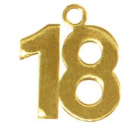 Piovaccari Ciondolo 18 Anni Writting H 2,5 Cm L 2,5 Cm Cf 6 Pz Oro