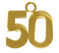 Piovaccari Ciondolo 50 Anni Writting H 2,5 Cm L 3 Cm Cf 6 Pz Oro