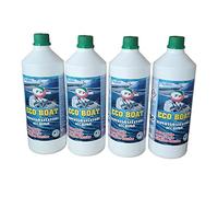 Pip Detergente per Barche Eco Boat, Super Sgrassatore Alcalino, Sgrassante Nautico, Completa Cura e Manutenzione della Imbarcazione, Professionale, Concentrato,Kit Flacone 4 x 1LT