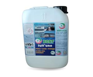Pip Detergente per Barche Eco Boat Tutt'uno, Pulisce Lucida e Protegge Acciao Inox e Cromature, Completa Cura e Manutenzione della Imbarcazione, Professionale, Concentrato, TK.LT.5 = kg.5