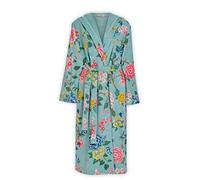 PiP Good Evening - Accappatoio con cappuccio, in velluto, taglia XXL, colore: turchese chiaro