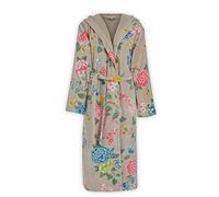 PiP Studio Accappatoio Good Evening Sauna Mattina Cappotto Fiori Stampa Design Spugna Velluto, cachi, xxl