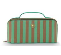 Pip Studio borsa da toilette Cyrille Cosmetic Bag Stripe Green verde marrone
