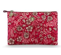 Pip Studio borsa trucco Charly Cosmetic Flat Pouch Quilted Daisy Dreams Red rosso