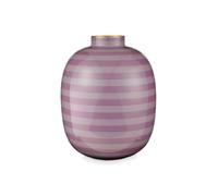 Pip Studio Home Deco Stripes - Vaso in metallo, 32 cm, colore: Lilla
