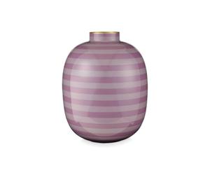 Pip Studio Home Deco Stripes - Vaso in metallo, 32 cm, colore: Lilla