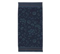 Pip Studio Jasmin Jaquard - Telo doccia, 70 x 140 cm, colore: Blu scuro