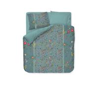 PIP STUDIO Percalle Bettwäsche Petites Fleurs 2x 70x90cm / 200x200cm Blu petrolio