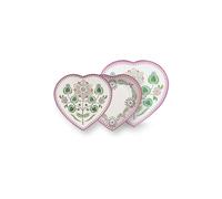 PIP STUDIO Piatto a forma di cuore 21,5 cm set da 2 LILY&LOTUS Lilac lilla