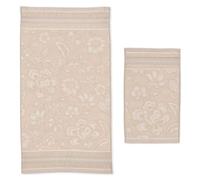 PiP Studio Set Asciugamani Jasmine, spugna velour 100% Cotone, asciugamano viso 55x100cm + ospite 30x50 cm, asciugamani (Sabbia)