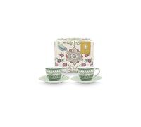 PIP STUDIO Set da 2 tazze da espresso con piattini LILY & LOTUS 120 ml Verde chiaro verde chiaro
