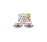 PIP STUDIO Set da 2 tazze da espresso con piattini LILY & LOTUS 120 ml viola