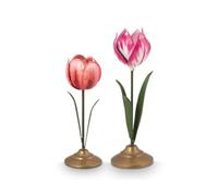 Pip Studio Set di 2 portacandele in metallo rosa