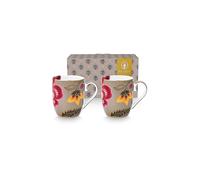 PIP STUDIO Set di 2 tazze con manico 145ml Small BLOOMING TALES Fantasy Khaki cammello