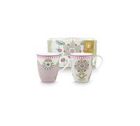 PIP STUDIO Set di 2 tazze grandi con manico LILY & LOTUS 350 ml lilla