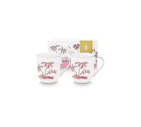PIP STUDIO Set di 2 tazze piccole con manico da 145 ml JOLIE DOTS Oro/Rosa bianco
