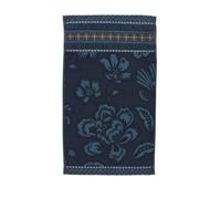 Pip Studio Set di 3 asciugamani per ospiti, gelsomino, jacquard, colore blu scuro, dimensioni 30 x 50 cm