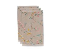 Pip Studio - Set di asciugamani Les Fleurs 3 pezzi, colore cachi, dimensioni 30 x 50 x 3