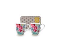 PIP STUDIO Tazza con manico set da 2 450 ml XLarge BLOOMING TALES Fantasy Blue azzurro