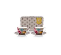 PIP STUDIO Tazza da cappuccino con piattino set da 2 280 ml BLOOMING TALES Fantasy Khaki cammello