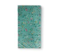 Pip Studio Telo doccia Les Fleurs, verde, 70 x 140 cm