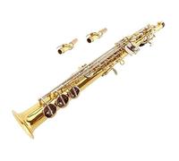 Pipa Dritta Acuta B Sax Bemolle Corpo In Ottone Laccato Oro Sax Chiave Nichelato Con Accessori Per Bocchino Sassofono per principianti Kit