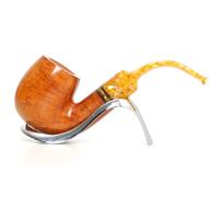 PIPA SAVINELLI MIELE 614 6mm BILLIARD MOLTO CURVA RADICA LISCIA + CURAPIPA