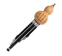 Pipa Sonora In Ebano Hulusi, Strumento A Fiato Etnico Tradizionale Cinese, Flauto Di Zucca Con Custodia Professionale Hulusi (Color : 02, Size : C key)