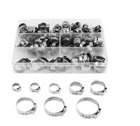 pipe clamp, Fascetta stringitubo a orecchio singolo in acciaio inossidabile 304 da 150 pezzi con pinza, kit di assortimento di crimpatura da 6-23,5 mm,hose connection