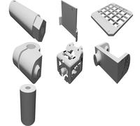 Pipe Clamp with Suction Cup for Bathroom Tiles - Wall Mount Shelf Support System