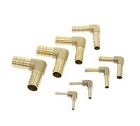 Pipe Connectors1pc Brass Hose Fitting Coupling Elbow Equal Reducing Barb 4 5 6 8 10 12 14 16mm Copper Barbed Coupler Connector Adapter(6mm)