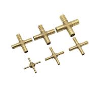 Pipe Connectors1pc Cross Shaped Brass Fitting 4 Way 4mm-12mm Hose Barb Connector Joint Copper Barbed Coupler Adapter Coupling Pneumatic(10mm OD)