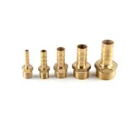 Pipe Connectors1pc Hose Barb Tail 4~25MM Brass Fitting 1/8" 1/4" 3/8" 1/2" 1" Pagoda Connector Male(45724,12mm Barb)
