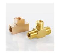 Pipe ConnectorsM8/10/12/14/16/18 Metric Male Female Brass Tee 3 Ways Fitting Connector Block Spiltter Water Gas Oil(M8xm10xm8 F m f)